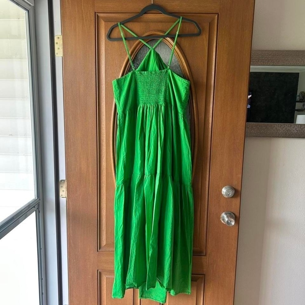 Playa Lucila green‎ summer maxi dress 100% cotton! NWOT women's XL - Picture 3 of 5